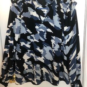 Single Thread Camouflage Patterned Blouse Size S